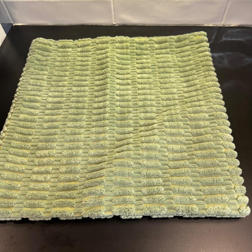 Pillow Covers Home 18x18 Sage Green Set of 2 Ribbed Plush Textured Square